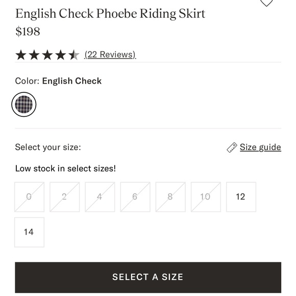Tuckernuck English Check Phoebe Riding Skirt Size 8 - Picture 7 of 8